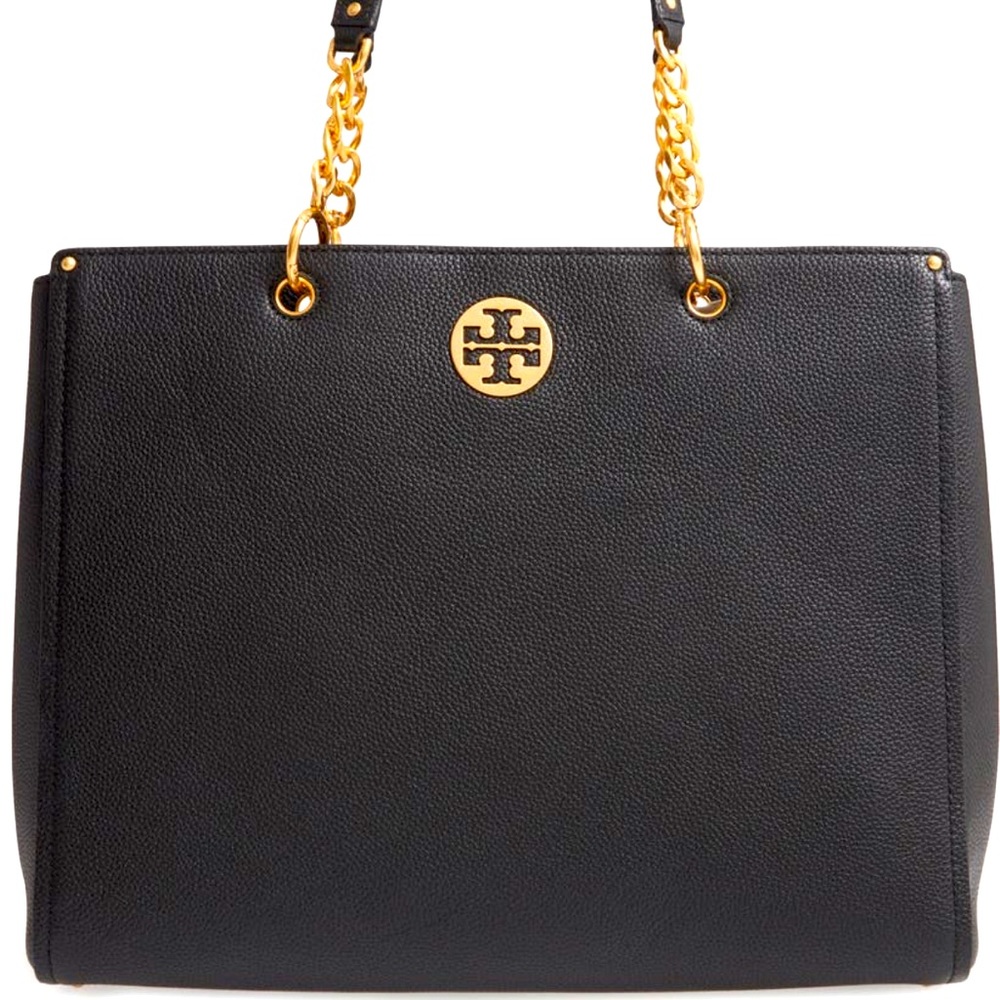 Tory Burch Everly Tote - Black leather gold hardware